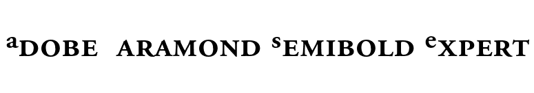 Adobe Garamond Semibold Expert font preview