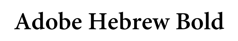 Adobe Hebrew Bold font preview