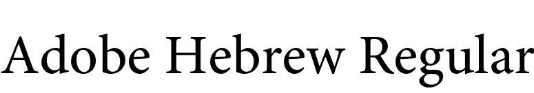 Adobe Hebrew Regular font preview