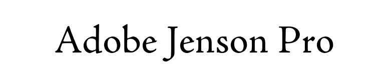Adobe Jenson Pro font preview