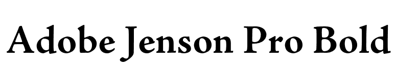 Adobe Jenson Pro Bold font preview