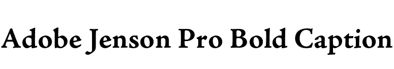 Adobe Jenson Pro Bold Caption font preview