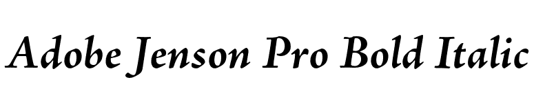 Adobe Jenson Pro Bold Italic font preview