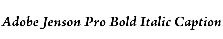 Adobe Jenson Pro Bold Italic Caption font preview