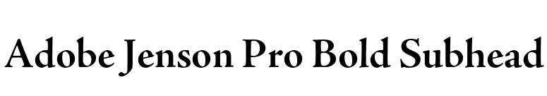 Adobe Jenson Pro Bold Subhead font preview