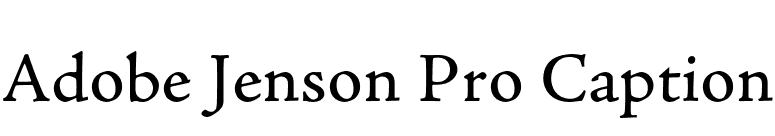 Adobe Jenson Pro Caption font preview