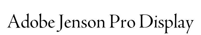 Adobe Jenson Pro Display font preview