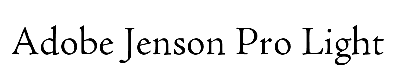 Adobe Jenson Pro Light font preview
