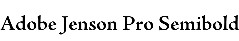 Adobe Jenson Pro Semibold font preview