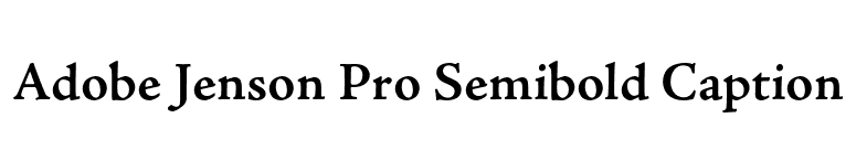 Adobe Jenson Pro Semibold Caption font preview