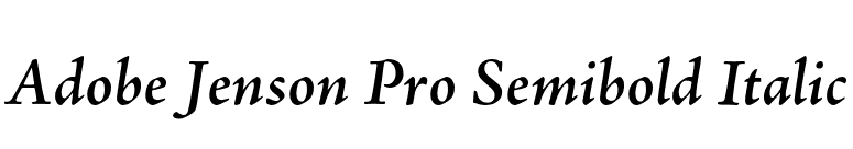 Adobe Jenson Pro Semibold Italic font preview