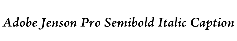 Adobe Jenson Pro Semibold Italic Caption font preview