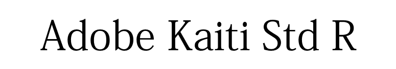 Adobe Kaiti Std R font preview