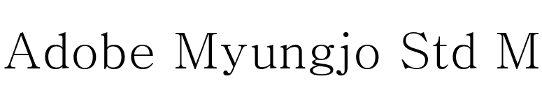 Adobe Myungjo Std M font preview