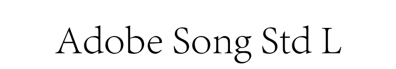 Adobe Song Std L font preview