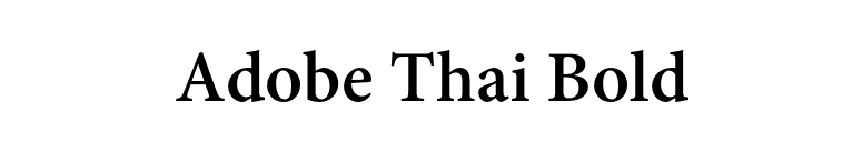 Adobe Thai Bold font preview