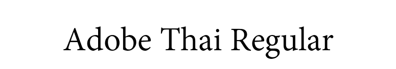 Adobe Thai Regular font preview