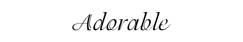 Adorable font preview