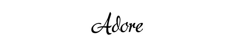 Adore font preview