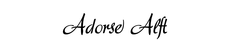 Adore Alt font preview