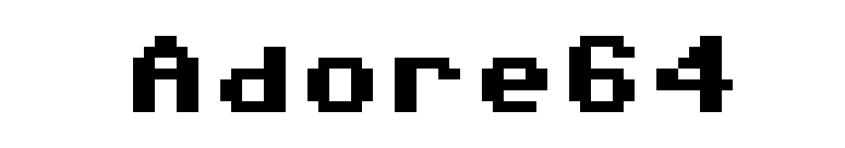 Adore64 font preview