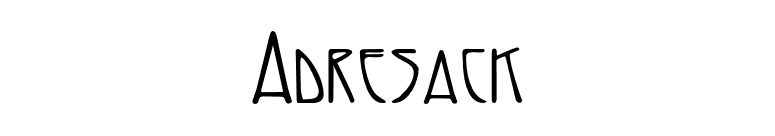Adresack font preview