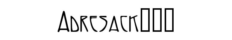 Adresackâ„¢ font preview