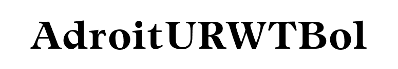 AdroitURWTBol font preview