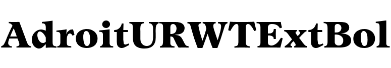 AdroitURWTExtBol font preview