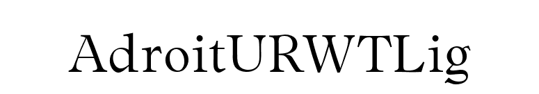 AdroitURWTLig font preview