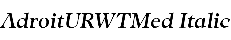 AdroitURWTMed Italic font preview