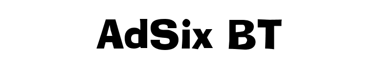 AdSix BT font preview
