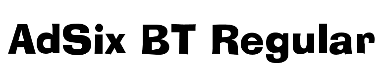 AdSix BT Regular font preview