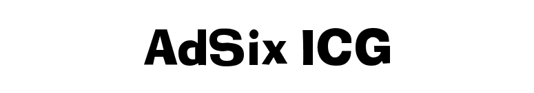 AdSix ICG font preview