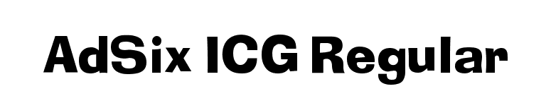 AdSix ICG Regular font preview