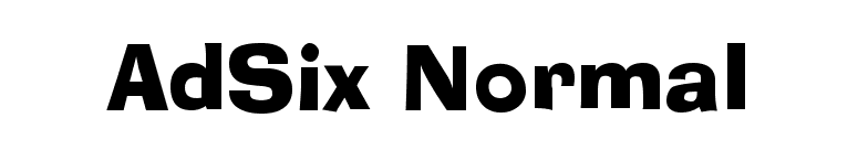 AdSix Normal font preview
