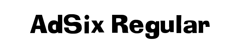 AdSix Regular font preview