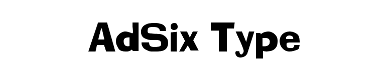 AdSix Type font preview