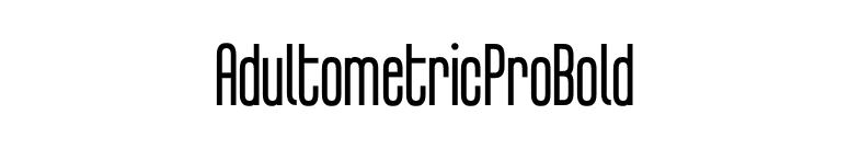 AdultometricProBold font preview