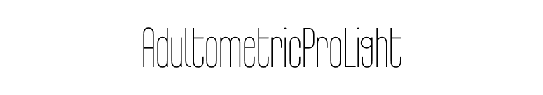 AdultometricProLight font preview