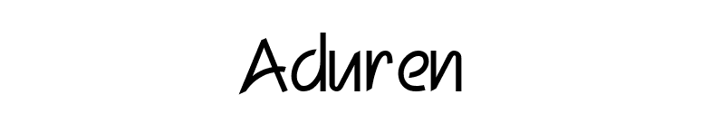 Aduren font preview