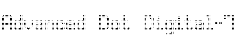Advanced Dot Digital-7 font preview