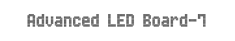 Advanced LED Board-7 font preview