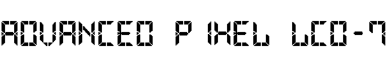 Advanced Pixel LCD-7 font preview
