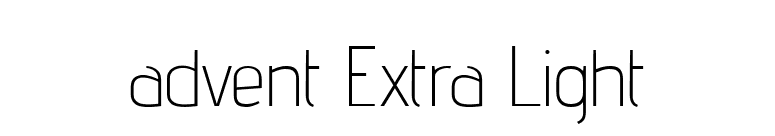 advent Extra Light font preview