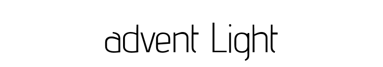advent Light font preview
