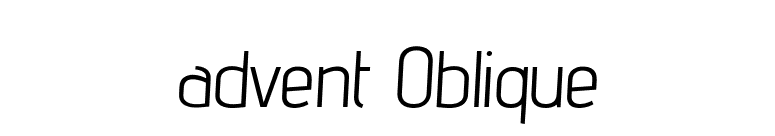 advent Oblique font preview
