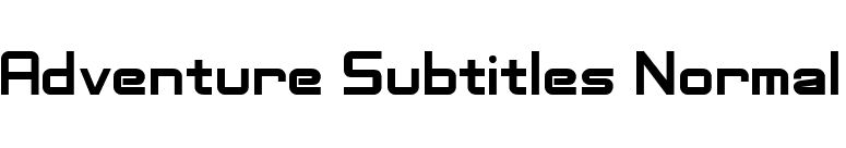 Adventure Subtitles Normal font preview