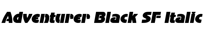 Adventurer Black SF Italic font preview