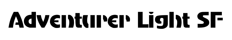 Adventurer Light SF font preview